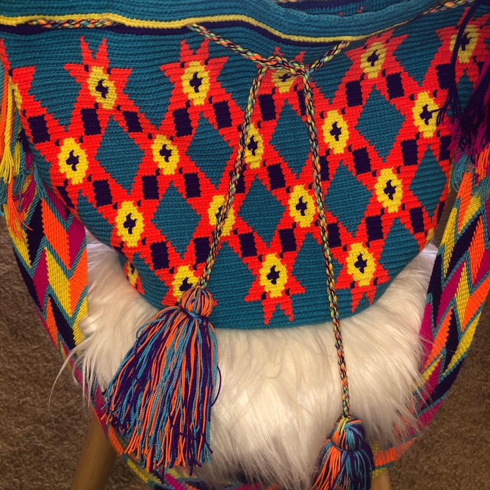 Bright Woven Islandy Beach Bag